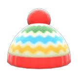 colorful striped knit cap