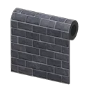 black-brick wall