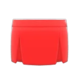 box-pleated skirt
