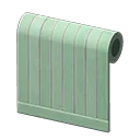 green painted-wood wall
