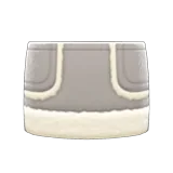 faux-shearling skirt