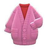 long chenille cardigan