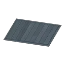 black wooden-deck rug