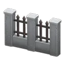 iron-and-stone fence