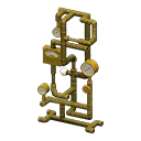 golden meter and pipes