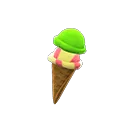 melon-cheesecake cone