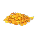 yellow-leaf pile