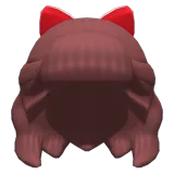 wig with ribbon