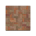 brown-brick flooring