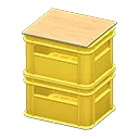 stacked bottle crates