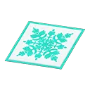 green Hawaiian quilt rug