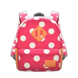 polka-dot backpack