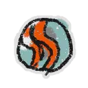 Orange Swirled Marble