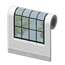 white window-panel wall