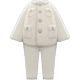 suit with stand-up collar