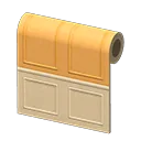 orange molded-panel wall