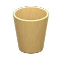 wooden waste bin