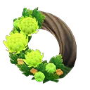 natural mum wreath