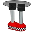 Checkered Trophy Pedestal