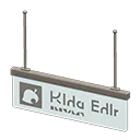 hanging guide sign