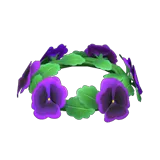 purple pansy crown