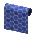 blue honeycomb-tile wall