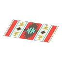 red-design kitchen mat