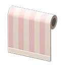 pink-striped wall