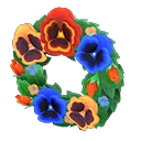 snazzy pansy wreath