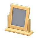 wooden table mirror