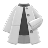 collarless coat