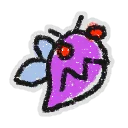 Flying Magenta Critter