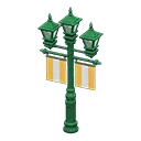 street lamp with banners