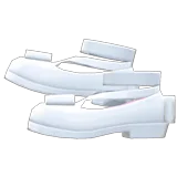 shiny bow platform shoes