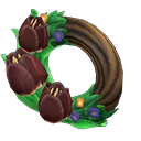dark tulip wreath