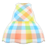 plaid-print dress
