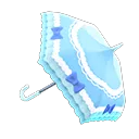blue shiny-bows parasol