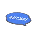 blue message mat