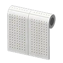 white perforated-board wall