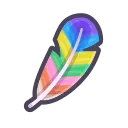 rainbow feather