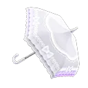 white shiny-bows parasol
