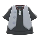 gilet and shirt