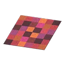 red blocks rug