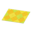 yellow argyle rug