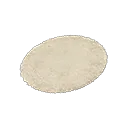 ivory small round mat