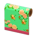 retro flower-print wall