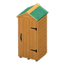 wooden storage shed