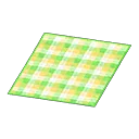 yellow checked rug